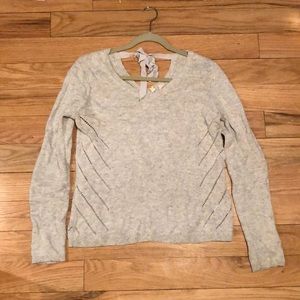 heather grey Anthropologie sweater